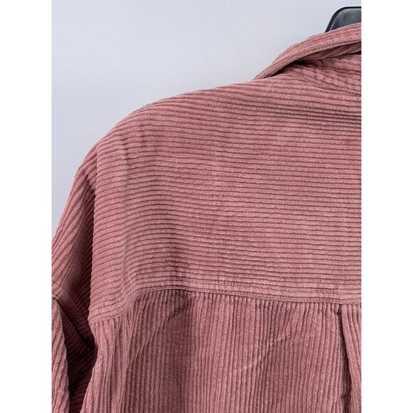 MAGALI PASCAL Women's Salmon Pink Corduroy Button-Up Long Sleeve Top SZ XS(4) - Picture 4 of 10